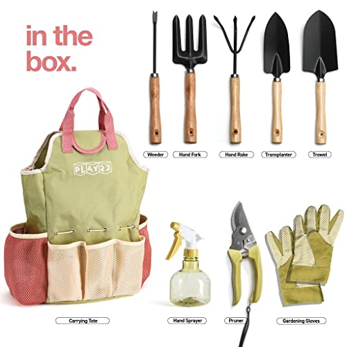 Gardening Tools Set of 10 - Complete Garden Tool Kit Comes With Bag & Gloves,Garden Tool Set with Spray-Bottle Indoors & Outdoors - Durable Garden Tools Set Ideal Garden Tool Kit Gifts for Women & Men - Image 4