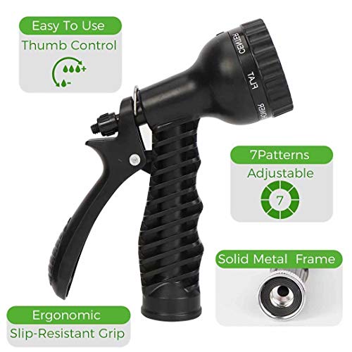 Stainless Steel Metal Water Hose - 100FT with 2 Nozzles, Lightweight, Heavy Duty, High Pressure, Flexible, Tangle Free & Kink Free Cool to Touch, Outdoor Yard Hose - Image 3