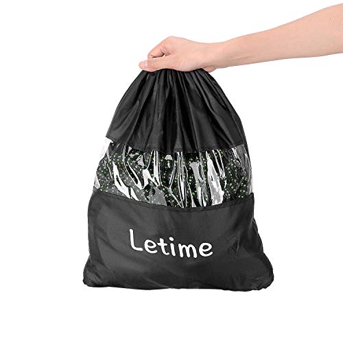 LETIME Expandable Garden Hose 100 Feet, Durable Water Hose with 9-Way Spray Nozzle and 3/4 inch Solid Brass Fittings, for Lawn Watering and Car Washing - Image 6