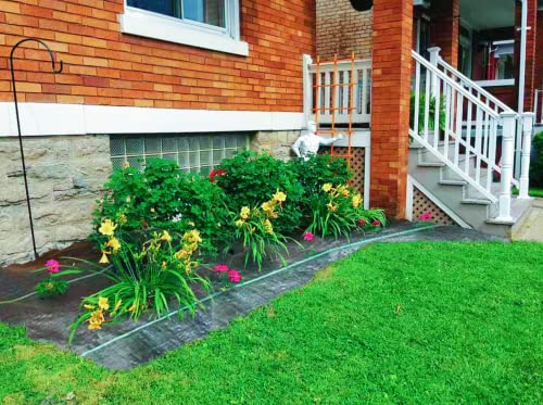 EXTRAEASY Garden Weed Barrier Landscape Fabric,Weed Block Fabric Heavy Duty 3.2OZ,Woven Mulch for Landscaping Ground Cover Weed Control Fabric, Black Garden Bed Liner (1.4ft x 100ft) - Image 6