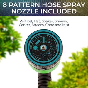 Joeys Garden Expandable Garden Hose with 8 Function Hose Nozzle, Lightweight Anti-Kink Flexible Garden Hoses, Extra Strength Fabric with Double Latex Core, (50 FT, Black) - Image 4