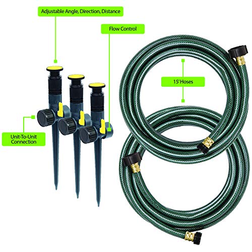 Melnor 95548-IN Multi-Adjustable Garden Above Ground Sprinkler System Kit, Watering Set - Image 3