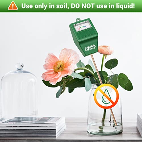 Soil Moisture Meter, S10 Soil Test Kit, Dr.meter Moisture Meter for Plants, Plant Water Meter for Garden Lawn Farm Indoor & Outdoor Use, Soil Tester Hygrometer Sensor for Plant Care, No Battery Needed - Image 6